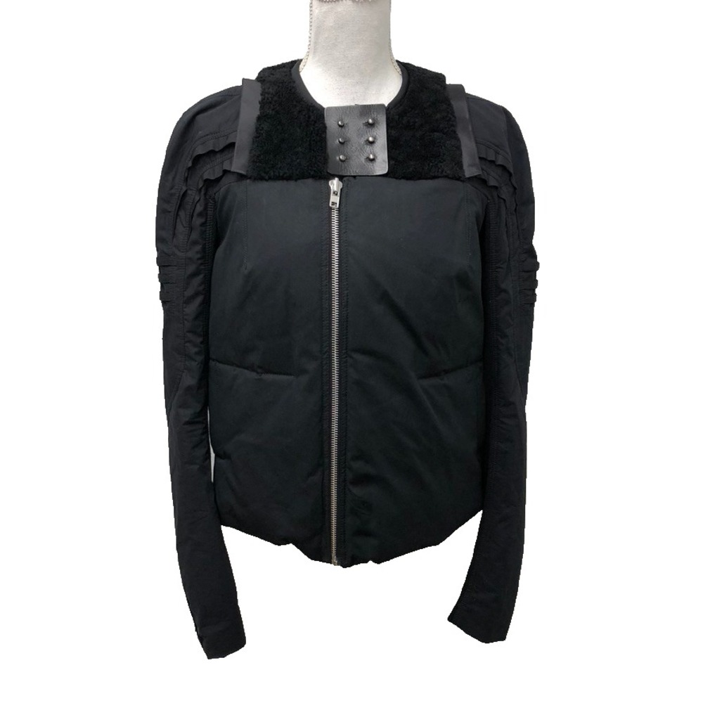 Rick Owens Biker Jacket‎ Womens 10 Black Trendy Designer Edgy Urban Gorpcore